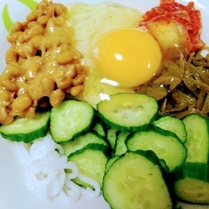 糖質制限・低カロリー☆糖質0麺のねばねば丼